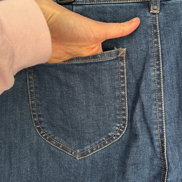 ModCloth The Grier Wide Leg Flare Jeans Ultra High Rise 90s Sz 16 Retro Vintage - Picture 8 of 14